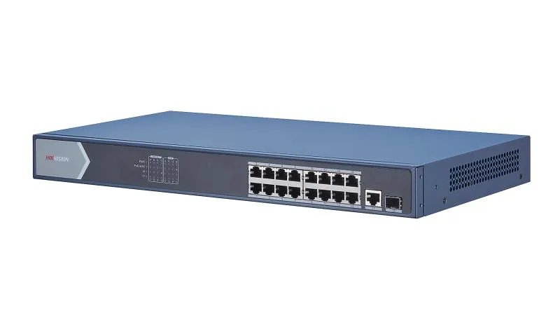 Hikvision DS-3E0518P-E 16-Port Gigabit Unmanaged PoE Switch