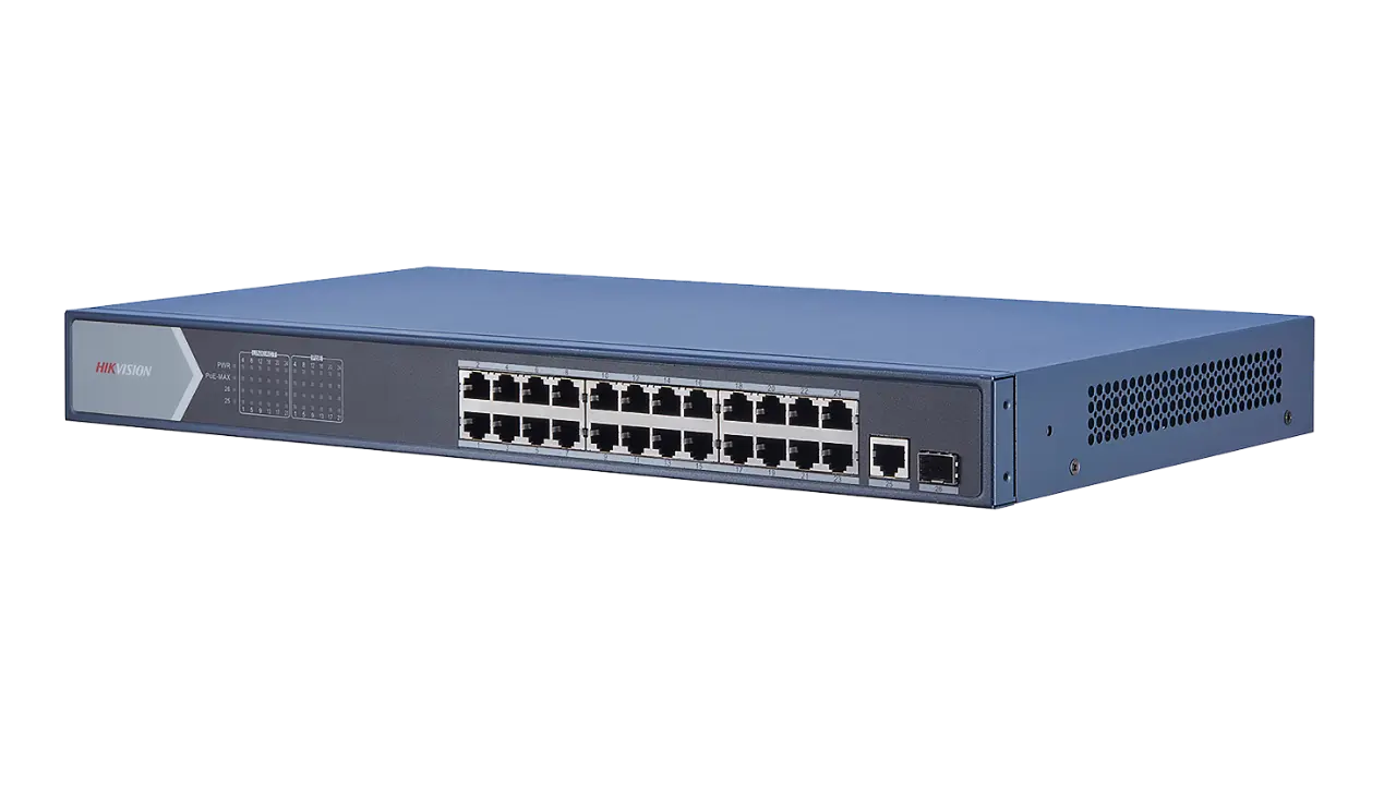 Hikvision DS-3E0526P-E 24-Port Gigabit Unmanaged PoE Switch