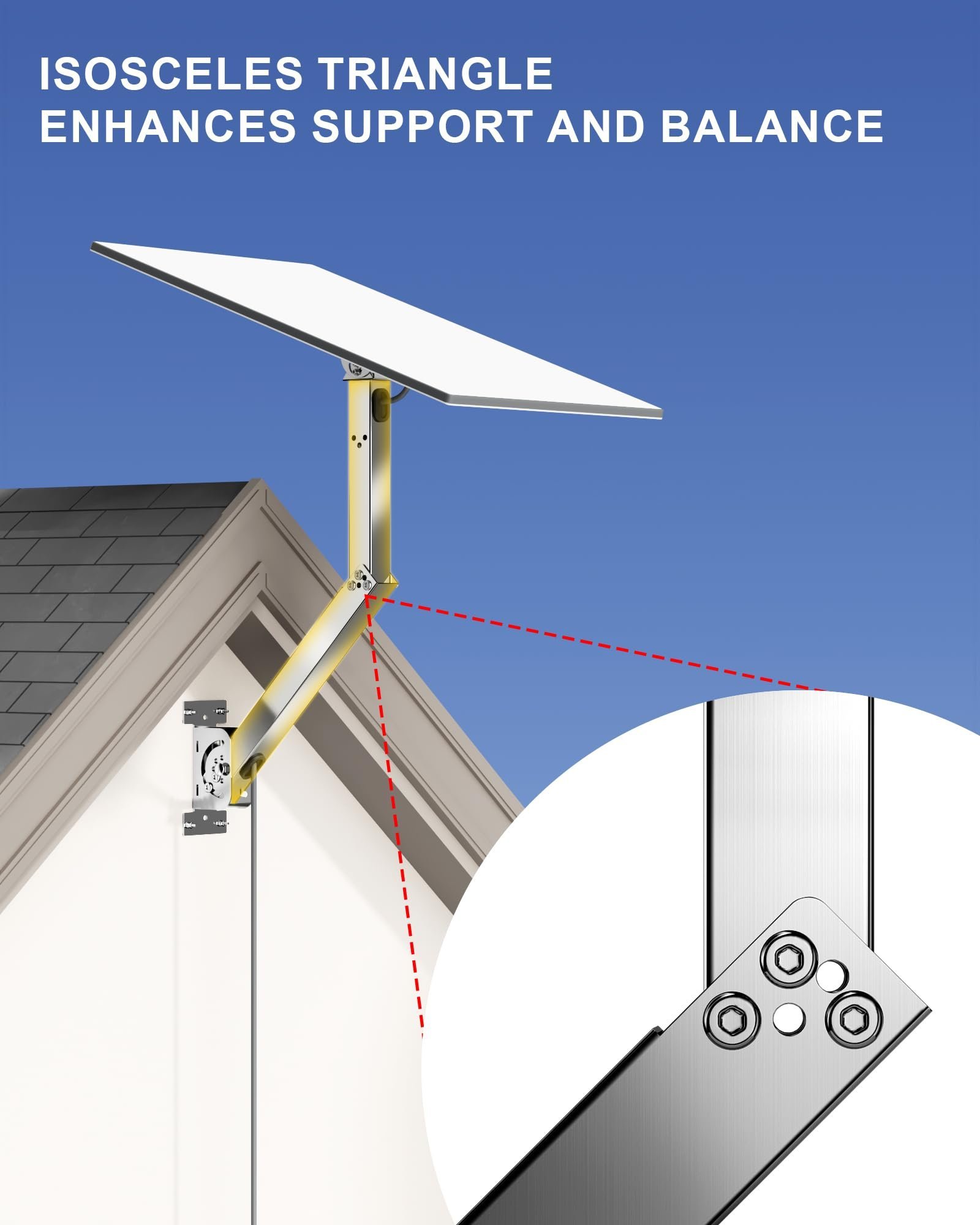 Starlink Gen 3 Adjustable Mount Kit – Stainless Steel Pipe Adapter for Wall, Roof, or Pole Mounting - Image 2